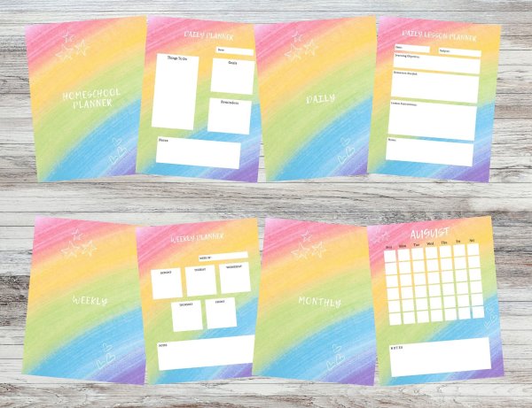 Rainbow Homeschool Planner - Image 3