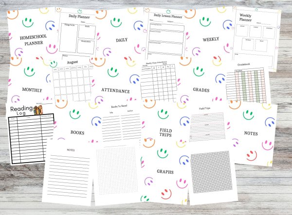 Smiley Homeschool Planner - Image 2